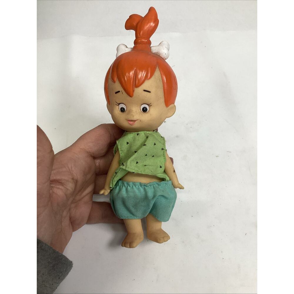Flintstones 90s Pebbles Applause Doll Soft Rubber Head 1995 # 26921